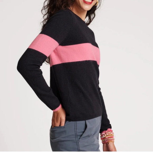 Navy and Pink Frances Valentine Sweater NWT Size XL - Picture 3 of 8